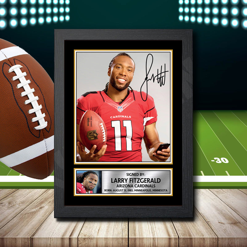 Larry Fitzgerald 1 – Printed Signature NFL Star Print – Larry Fitzgerald 1