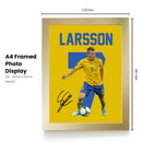 Sebastian Larsson Signed Poster Print – Sweden National Team Midfield Tribute Wall Art with Signature & Jersey Number 7 – Scandinavian Football Memorabilia for Fans & Collectors