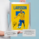 Sebastian Larsson Signed Poster Print – Sweden National Team Midfield Tribute Wall Art with Signature & Jersey Number 7 – Scandinavian Football Memorabilia for Fans & Collectors