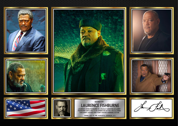 Laurence Fishburne – Printed Signature Television Star Print – Reproduction Print