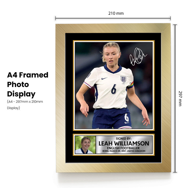 Leah Williamson Poster Print – England Lionesses & Arsenal Captain  – Framed or Unframed – Gift for Women’s Football Fans