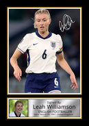 Leah Williamson Poster Print – England Lionesses & Arsenal Captain  – Framed or Unframed – Gift for Women’s Football Fans