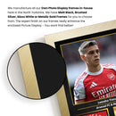 Leandro Trossard Printed Signed Poster – Arsenal FC & Belgium Midfielder Tribute Wall Art with Jersey & Bio Plaque – Premier League Football Memorabilia for Fans & Collectors