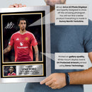 Leny Yoro Signed Autograph Poster Print – Manchester United F.C. – Rising Star Defender Tribute – Gift for Fans & Collectors