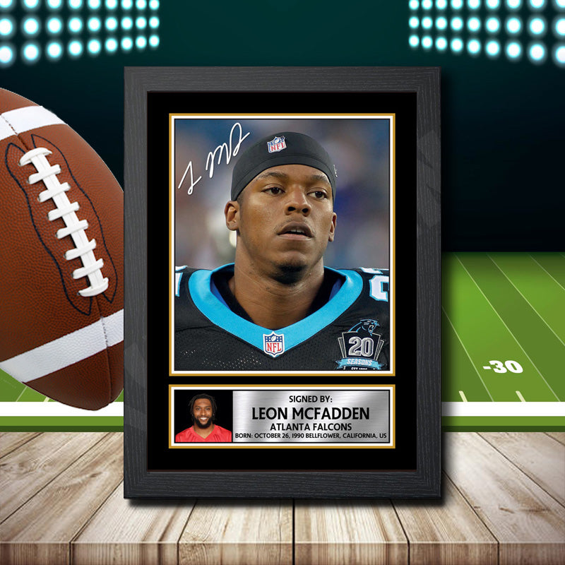 Leon Mcfadden 1 – Printed Signature NFL Star Print – Leon Mcfadden 1