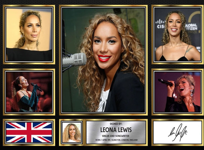 Leona Lewis Singers Framed Autographed Print - Limited Edition Autograph Fan Gift – Collectible Memorabilia Merchandise