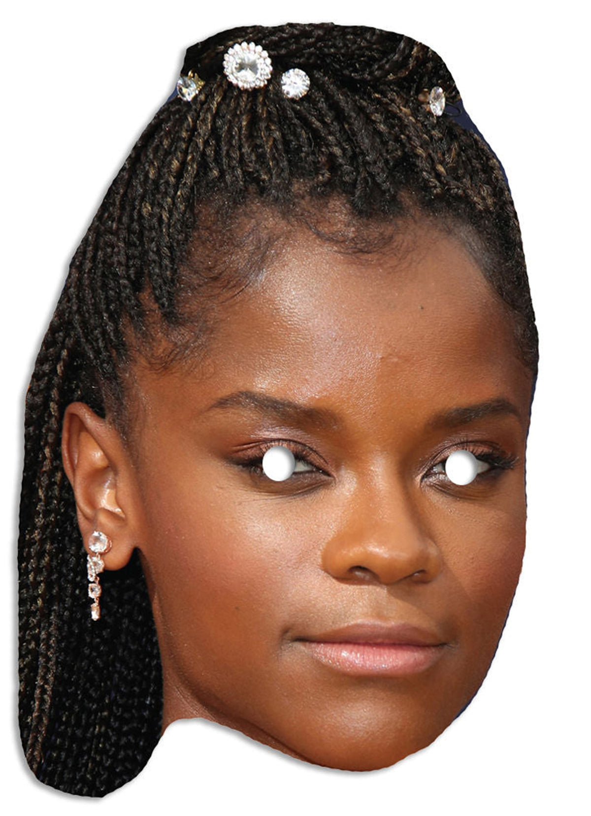 Letitia Wright Face Mask – Fancy Dress Cardboard Costume Mask – Letitia Wright Face Mask