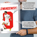 Robert Lewandowski Signed Poster Print – Poland National Team Striker Tribute Wall Art with Signature & Jersey Number 9 – Legendary Forward Memorabilia for Football Fans & Collectors