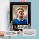 Lewis Hall Signed Autographed Portrait Poster Print – Newcastle United F.C. & England – Authentic Premier League Football Memorabilia