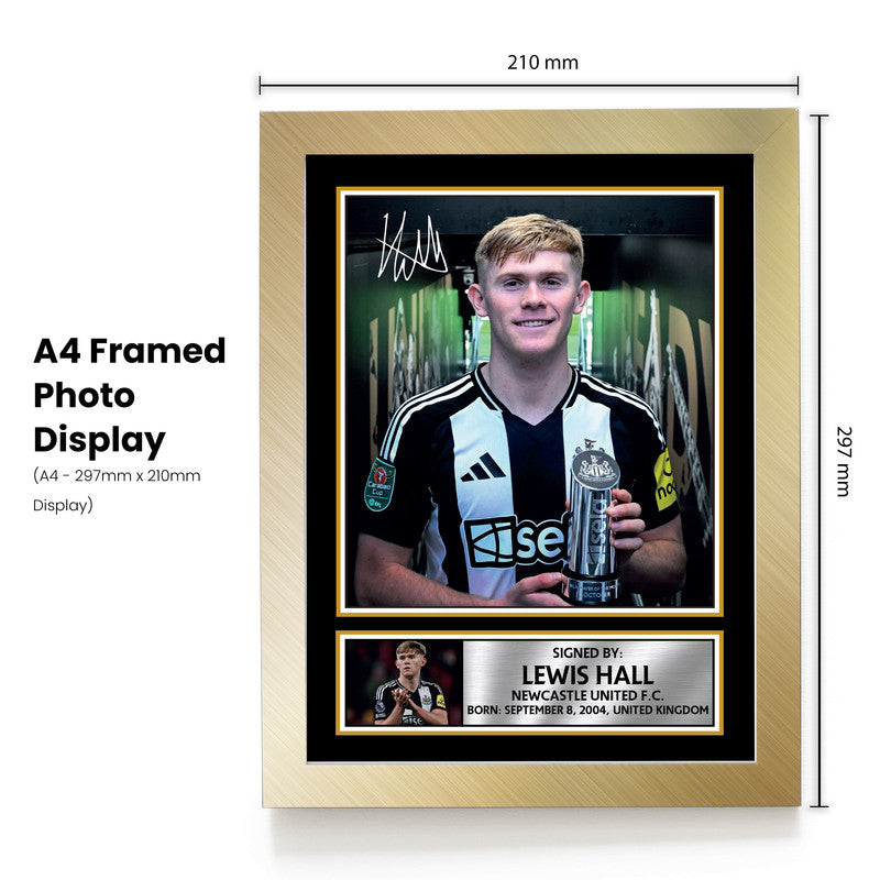 Lewis Hall Signed Autograph Poster Print – Newcastle United FC Memorabilia – Gift for Fans & Collectors