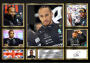 Lewis Hamilton F1 Driver Limited Edition Signed Gift Poster Print Artwork Display