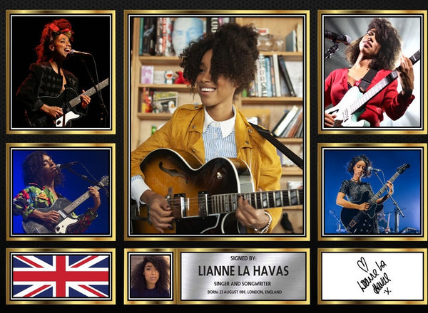 Lianne La Havas Singers Framed Printed Signature Print – Fan Gift – Wall Art – Reproduction Print