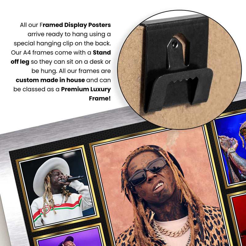 Rappers Lil Wayne Framed Autographed Print - Limited Edition Autograph Fan Gift – Collectible Memorabilia Merchandise