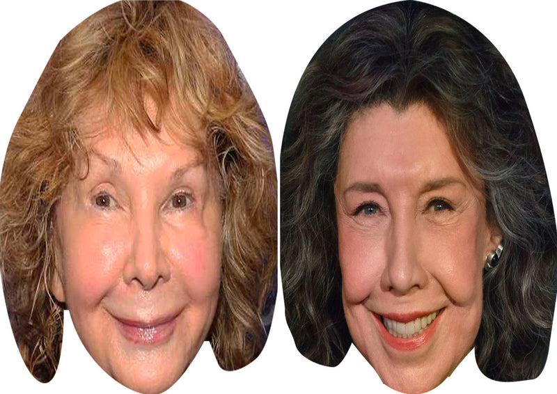 Lily Tomlin and Jane Wagner Celebrity Couple Face Mask Fancy Dress - High-Quality Cardboard Masks for Any Occasion