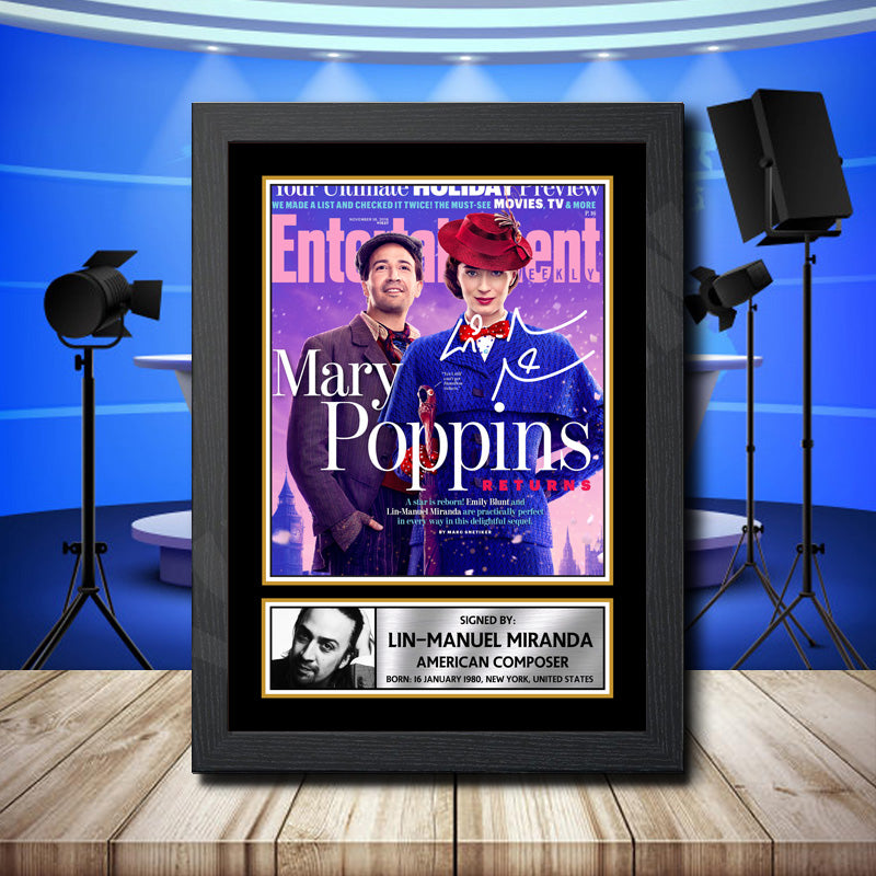 Lin-Manuel Miranda 1 Printed Signature Television Star Poster Print Framed Wall Art Gift – Lin-Manuel Miranda 1 Printed Signature Television Star Poster Print