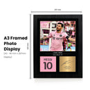 Lionel Messi Signed Poster Print – Inter Miami CF Tribute Wall Art with Signature & Jersey Number – Argentina Legend Memorabilia for Fans & Collectors
