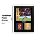 Lionel Messi Signed Poster Print – FC Barcelona La Liga Legend Wall Art with Signature & Jersey Number – Argentina Forward Memorabilia for Fans & Collectors