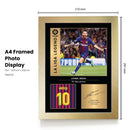 Lionel Messi Signed Poster Print – FC Barcelona La Liga Legend Wall Art with Signature & Jersey Number – Argentina Forward Memorabilia for Fans & Collectors