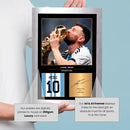 Lionel Messi Signed Poster Print – Argentina World Cup Victory Wall Art with Signature & Jersey Number – PSG Forward Memorabilia for Fans & Collectors