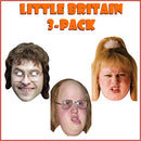 Little Britain 3-Pack Celebrity Face Masks Fancy Dress Cardboard Costume Masks