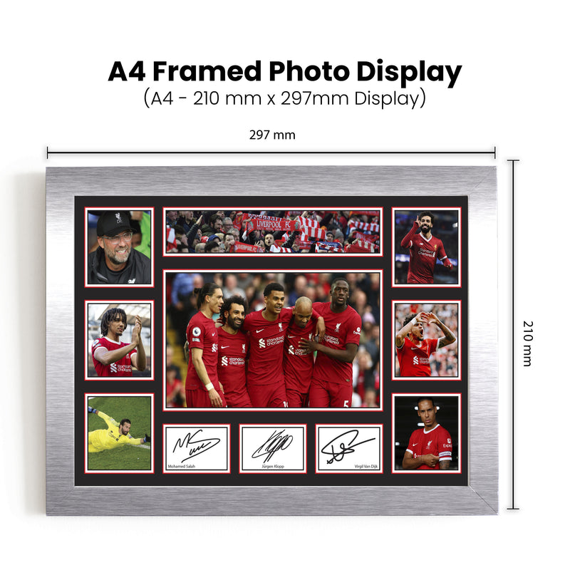 Liverpool Premier League Football Team Framed Autographed Print - Limited Edition Autograph Fan Gift – Collectible Memorabilia Merchandise