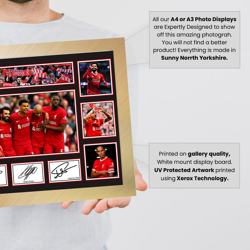 Liverpool Premier League Football Team Framed Autographed Print - Limited Edition Autograph Fan Gift – Collectible Memorabilia Merchandise