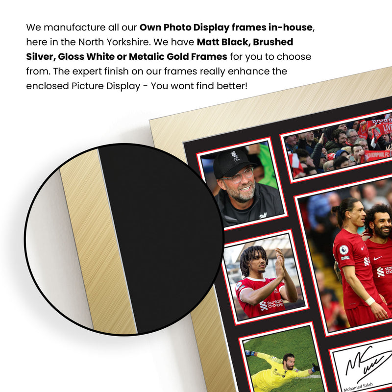 Liverpool Premier League Football Team Framed Autographed Print - Limited Edition Autograph Fan Gift – Collectible Memorabilia Merchandise