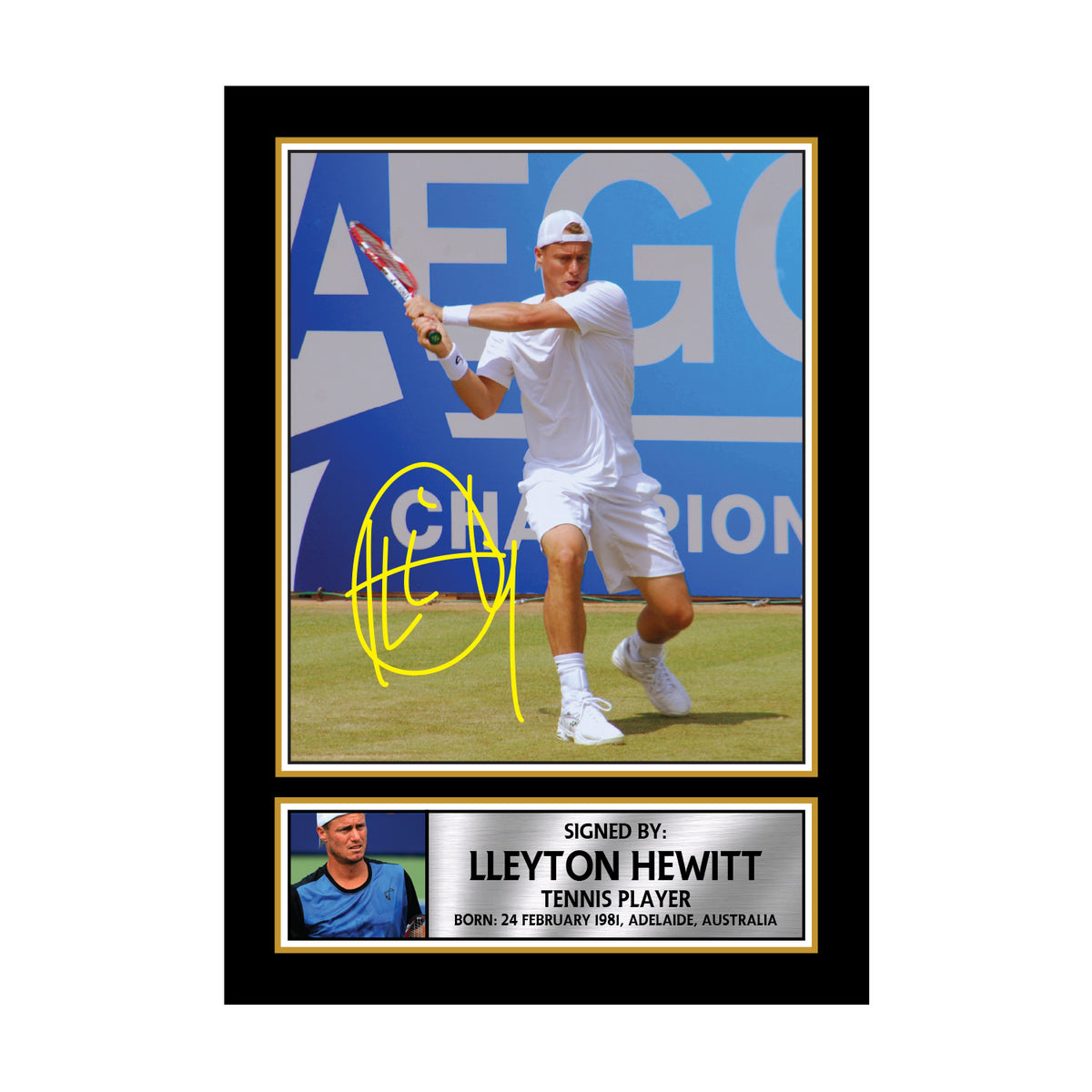 Lleyton Hewitt M593 Tennis Player Printed Signature Poster Print Gift