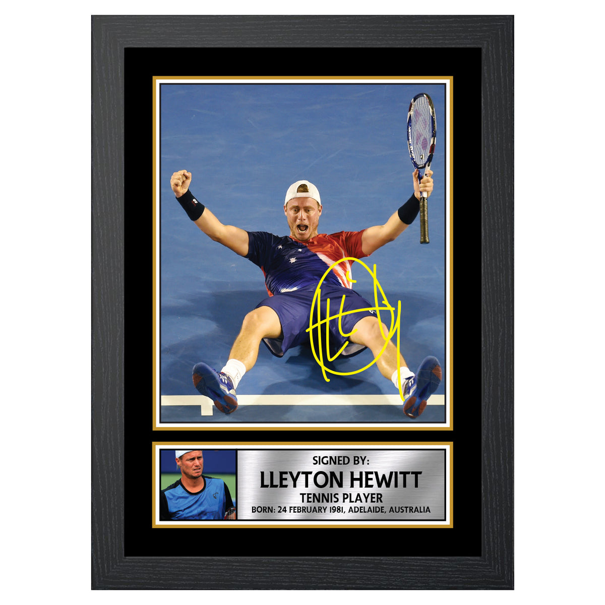 Lleyton Hewitt M594 Tennis Player Printed Signature Poster Print Gift