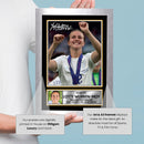Lotte Wubben?Moy Poster Print – Arsenal & England Lionesses Defender  – Framed or Unframed – Gift for Women’s Football Fans