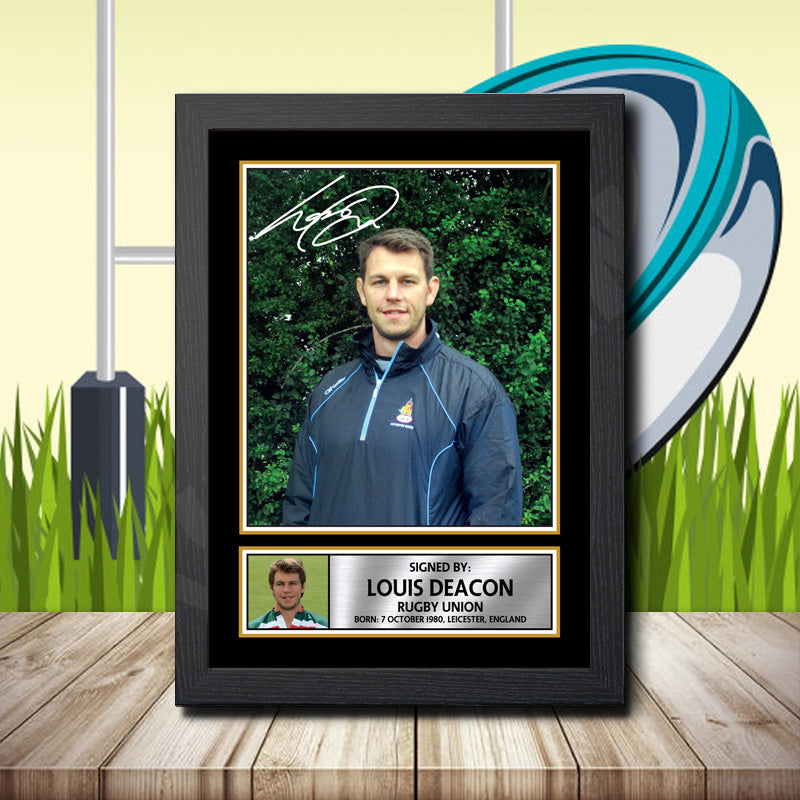 Louis Deacon 1 Printed Signature Rugby Star Poster Print Framed Wall Art Gift – Louis Deacon 1 Printed Signature Rugby Star Poster Print