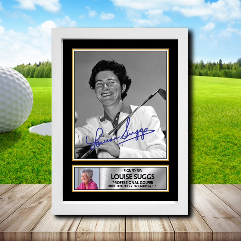 Louise Suggs 2 Golf Printed Signature Poster Print Gift
