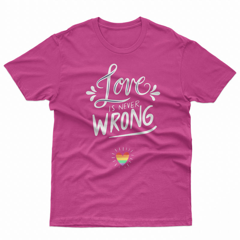 Love Is Never Wrong Pride LGBT Gay Lesbian Tee
