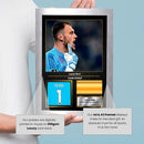 Lucas Perri Printed Signed Poster – Leeds United FC & Brazil Goalkeeper Tribute Wall Art with Jersey & Bio Plaque – Premier League Football Memorabilia for Fans & Collectors