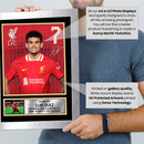 Luis Díaz Signed Autographed Portrait Poster Print – Liverpool F.C. & Colombia National Team – No. 7 Home Kit Football Memorabilia Wall Art