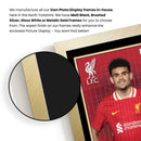 Luis Díaz Signed Autographed Portrait Poster Print – Liverpool F.C. & Colombia National Team – No. 7 Home Kit Football Memorabilia Wall Art