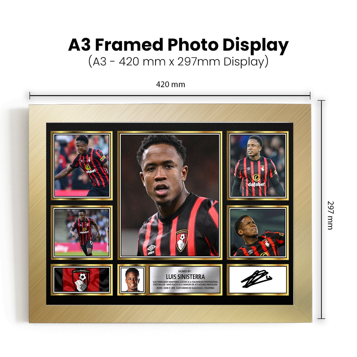 Luis Sinisterra Printed Signature Football Poster Print
