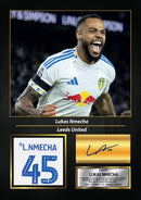 Lukas Nmecha Signed Football Memorabilia – Framed Autograph Display with Leeds United Tribute – Collector’s Gift for Fans