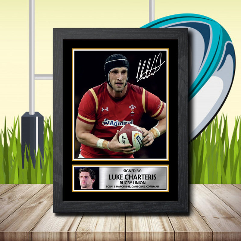 Luke Charteris 2 Printed Signature Rugby Star Poster Print Framed Wall Art Gift – Luke Charteris 2 Printed Signature Rugby Star Poster Print