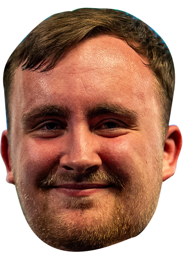 Luke Littler darts cardboard fancy-dress face mask – product image 1