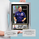 Luke Littler Darts Poster Print – The Nuke Professional Darts Player Signature Style Wall Art – PDC World Champion Memorabilia Gift for Darts Fans and Collectors