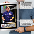 Luke Littler Darts Poster Print – The Nuke Professional Darts Player Signature Style Wall Art – PDC World Champion Memorabilia Gift for Darts Fans and Collectors