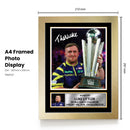 Luke Littler Printed Signed Poster Print – World Darts Champion 2026 Trophy Celebration Wall Art – Autograph Style Darts Memorabilia Collectible