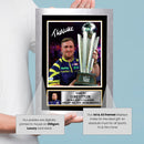 Luke Littler Printed Signed Poster Print – World Darts Champion 2026 Trophy Celebration Wall Art – Autograph Style Darts Memorabilia Collectible