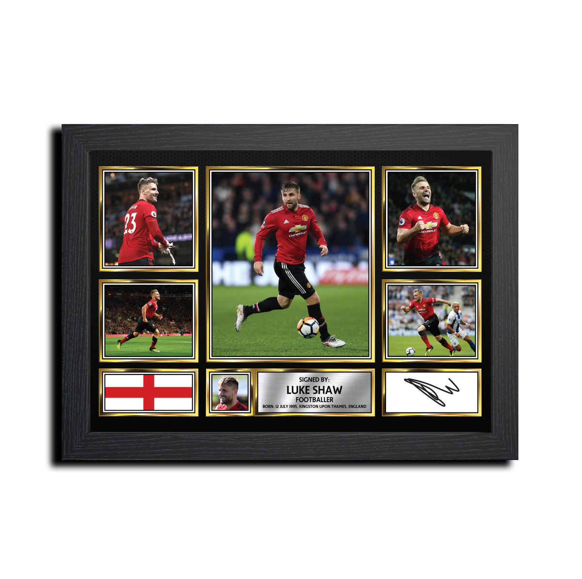 Luke Shaw Football Gift MC1636 Printed Signature Star Poster Print Wall Art Gift