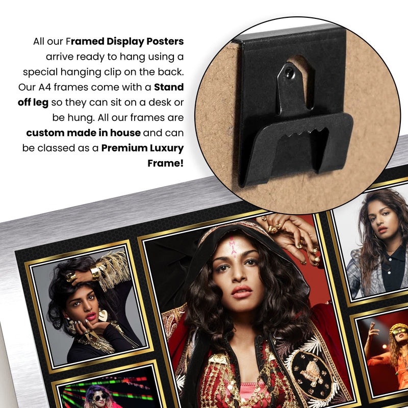 M.I.A. Singers Framed Autographed Print - Limited Edition Autograph Fan Gift – Collectible Memorabilia Merchandise