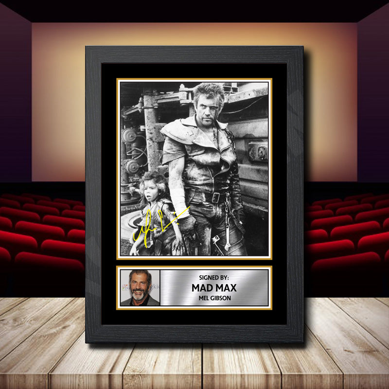 Mad Max Mel Gibson 2 Printed Signature Movie Star Poster Print Framed Wall Art Gift – Mad Max Mel Gibson 2 Printed Signature Movie Star Poster Print