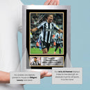 Malick Thiaw Printed Autograph Poster – Germany & Newcastle United Football Star Wall Art – Soccer Player Memorabilia Poster Print