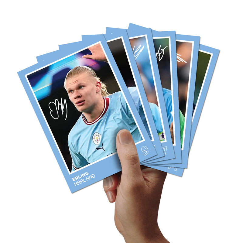 Manchester City Players SIGNED A6 Poster Pack 2 - 6 Autographed Poster Print Cards (Haaland, Foden, De Bruyne, Rodri, Ederson, Guardiola)