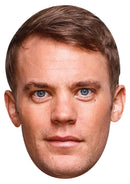 Manuel Neuer Face Mask – Germany Football Goalkeeper Inspired Card Face Mask, Soccer Fan Party Accessory, Sports Supporter Prop, Football Gift